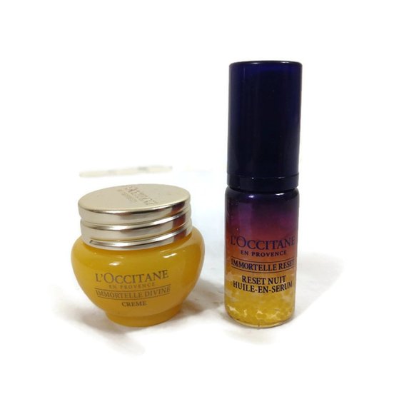 L'OCCITANE Other - L'Occitane Immortelle Devine Cream, Reset Overnight Serum Travel Size